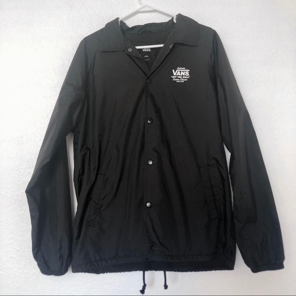 Vans black windbreaker jacket